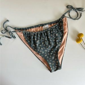 Madewell Tiny Floral String Bikini Bottoms • String Swim Bottoms • Madewell Swim